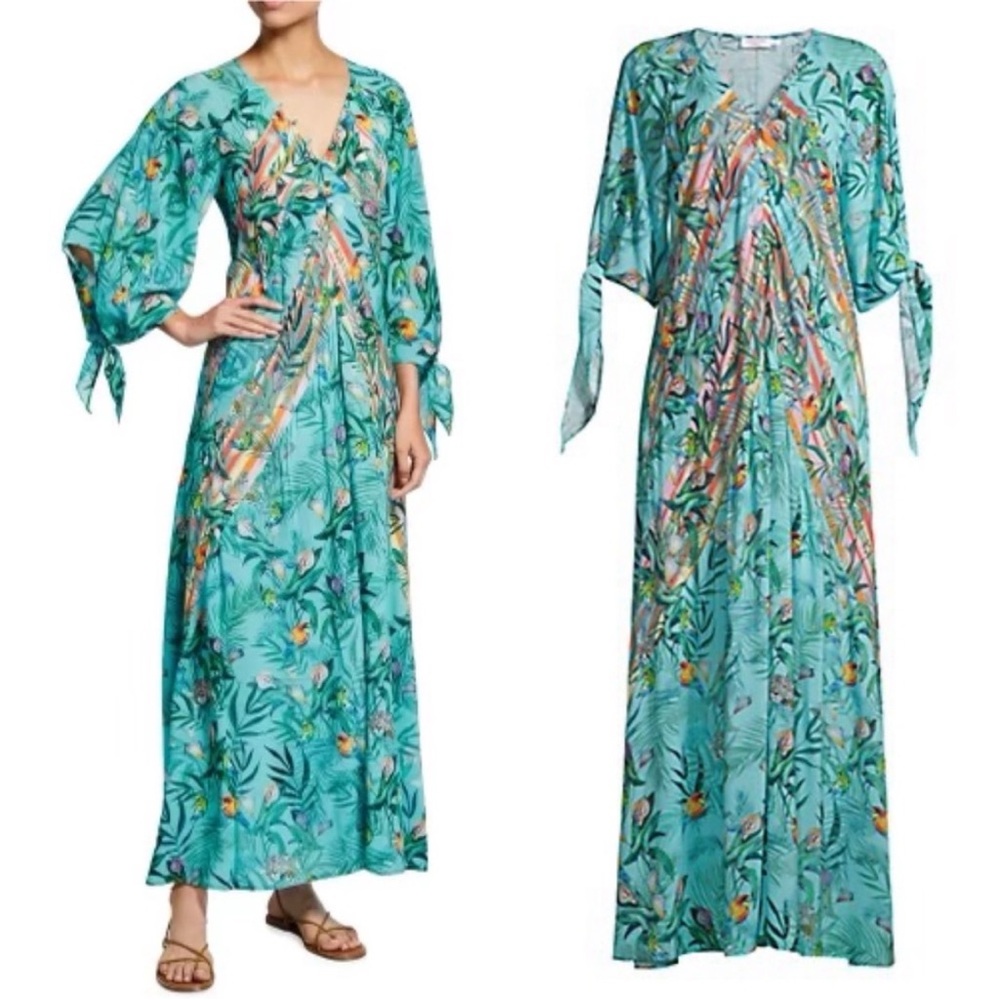 Johnny Was Taina Paneled Cover Up Maxi Dress Size S - Picture 4 of 13